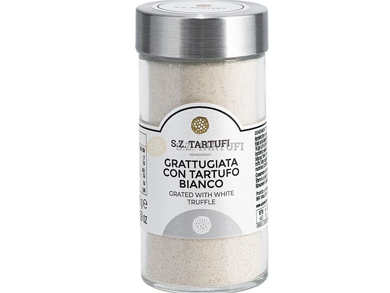 Condimento gastronomico a base di Grattugiata con Tartufo Bianco 45g