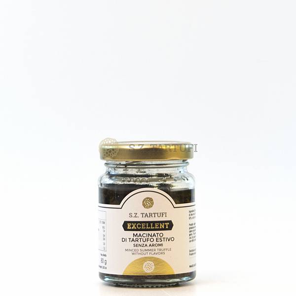 Minced summer truffle without chemical aromas in extravirgin olive oil 80 gr. 2,82 oz