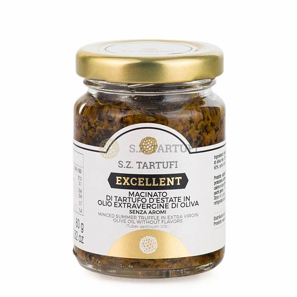 Macinato di Tartufo d'Estate in olio extravergine di oliva senza aromi artificiali 80g