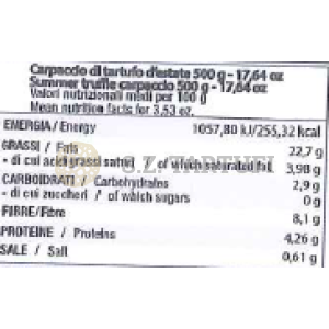 Sommertrüffel Carpaccio 500g