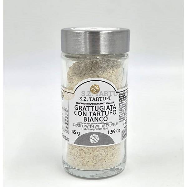 Gastronomic condiment based on Grated with white truffle 45g (1,59oz)