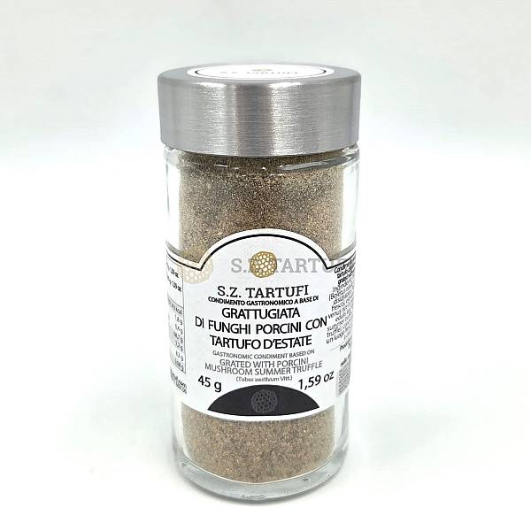 Condimento gastronomico a base di Grattugiata di Funghi Porcini con Tartufo d'estate 45g